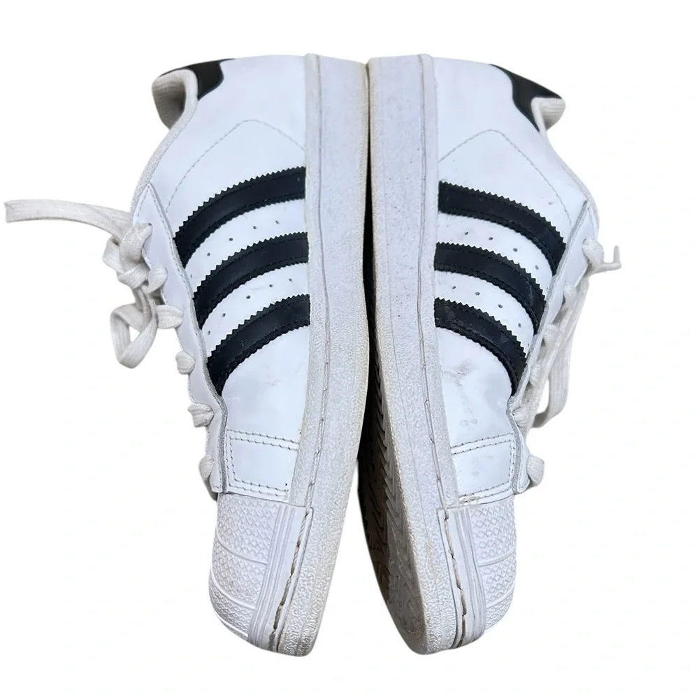 Adidas Superstar ADV lace up sneaker shoes white/black stripes size 5.5 - Picture 4 of 9